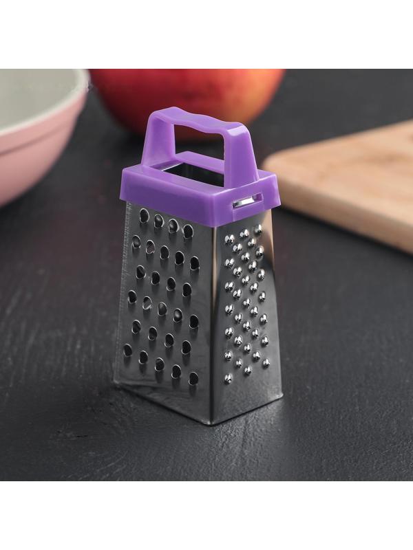 Тёрка четырёхгранная Доляна «Мини», 3,5×6,5×3 см, для корицы и шоколада, цвет МИКС