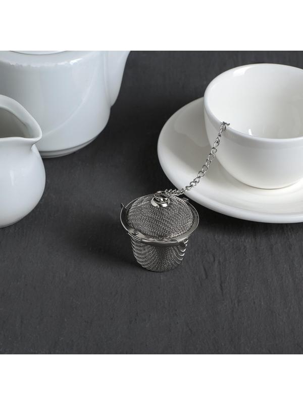 Ситечко для чая Доляна «Корзиночка», на цепочке, 4,5 см