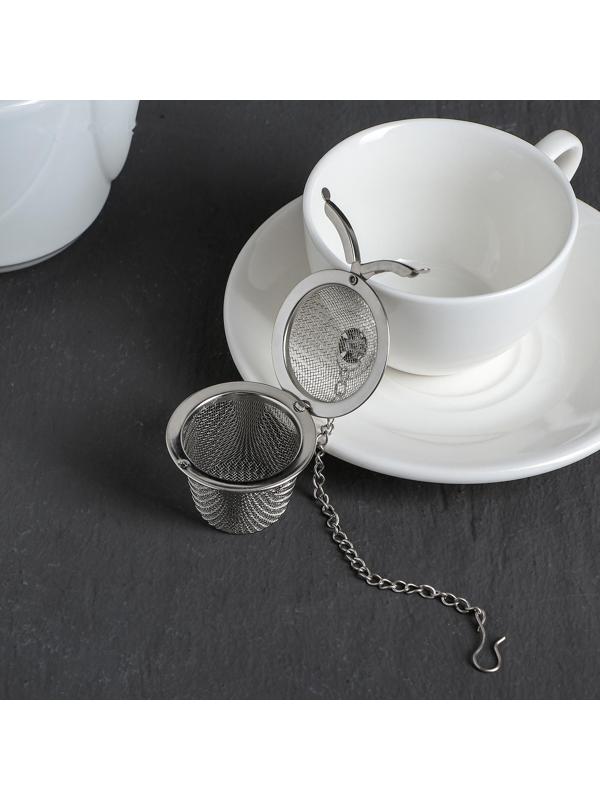 Ситечко для чая Доляна «Корзиночка», на цепочке, 4,5 см