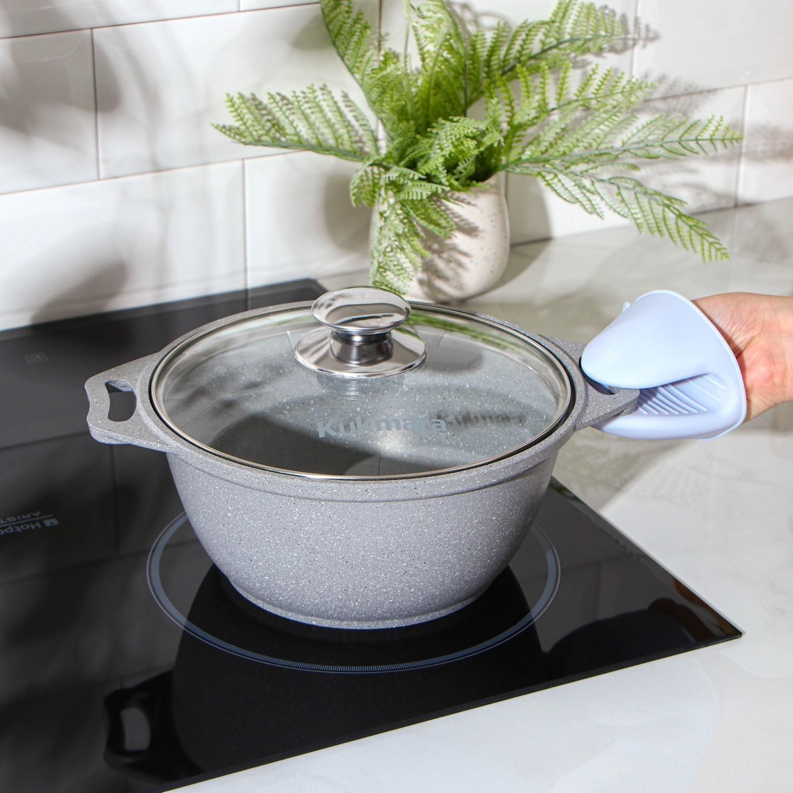 Прихватка для горячего Доляна «Ребрис», силикон,11×8×7 см, цвет васильковый