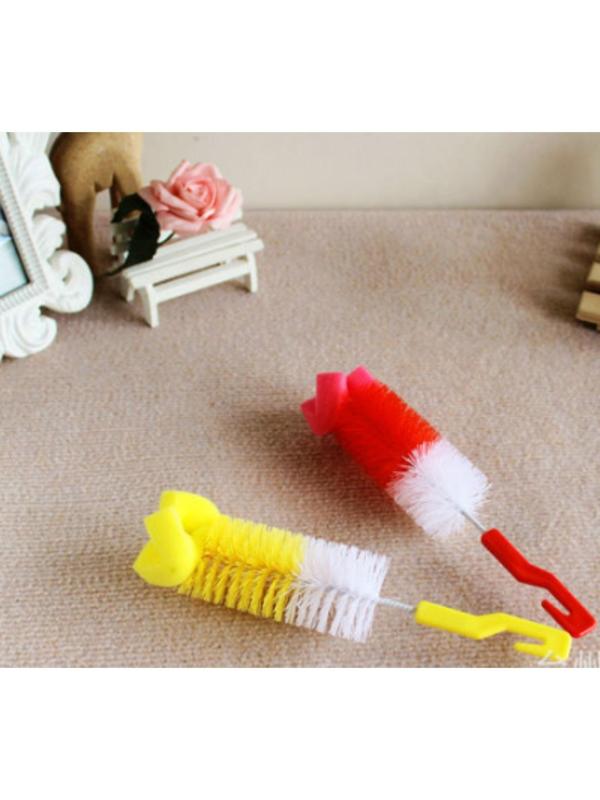 Ёршик для бутылочек с губкой, цвета МИКС