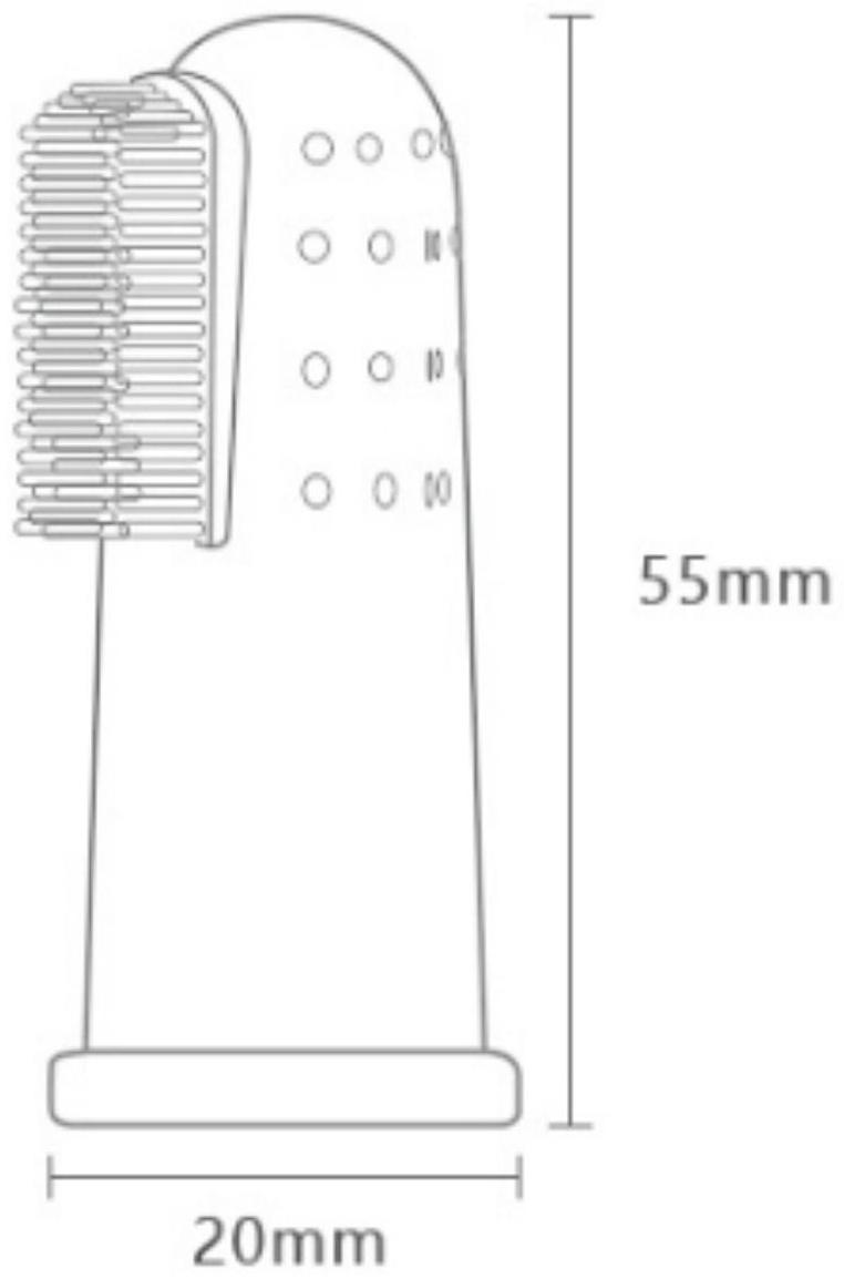 Детская зубная щетка, прорезыватель - массажер, силиконовая, на палец от 3 мес.