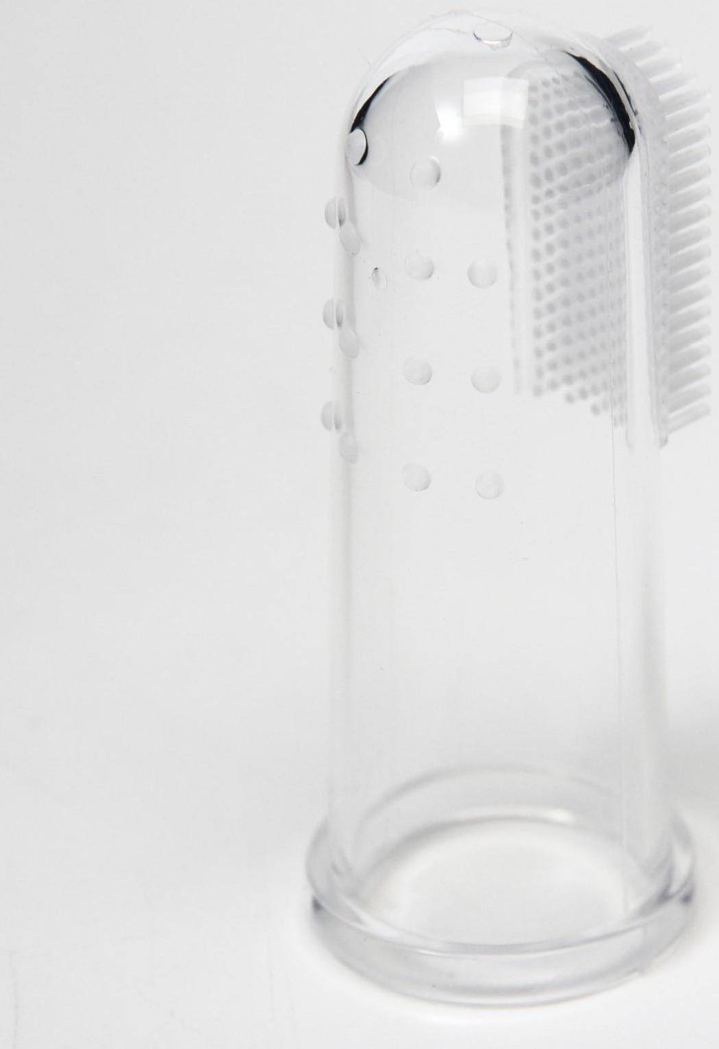 Детская зубная щетка, прорезыватель - массажер, силиконовая, на палец от 3 мес.