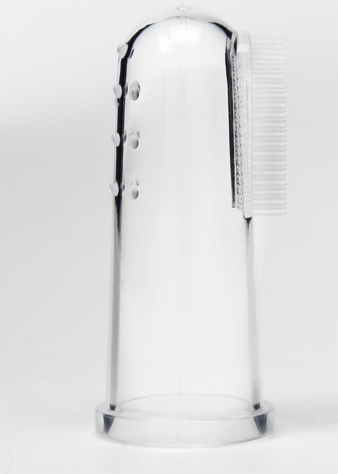 Детская зубная щетка, прорезыватель - массажер, силиконовая, на палец от 3 мес.