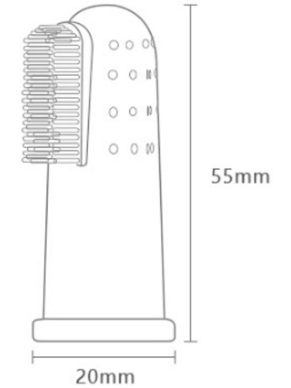 Детская зубная щетка, прорезыватель - массажер, силиконовая, на палец от 3 мес.