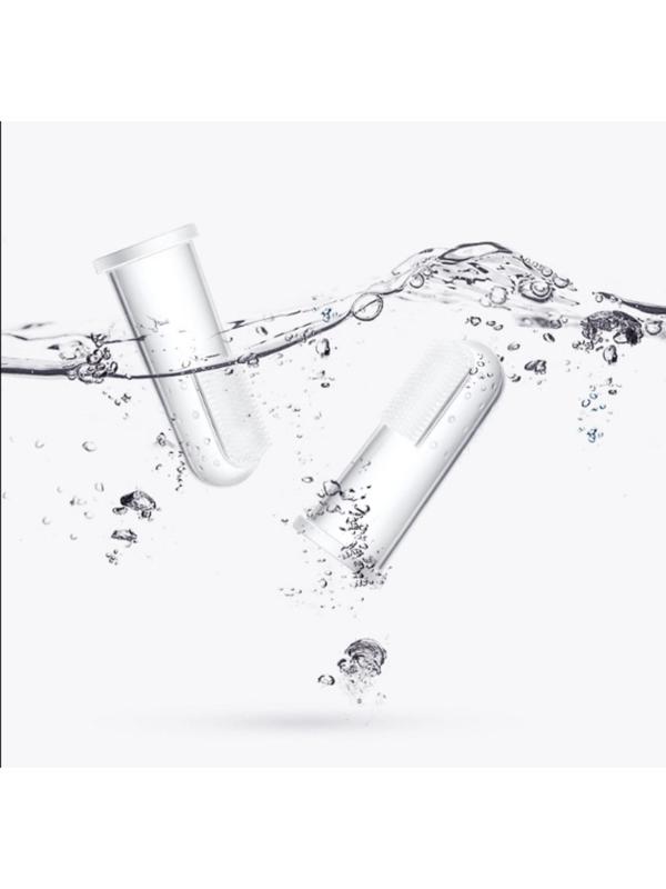 Детская зубная щетка, прорезыватель - массажер, силиконовая, на палец от 3 мес.