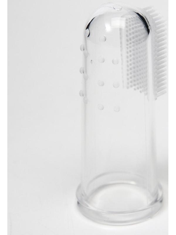 Детская зубная щетка, прорезыватель - массажер, силиконовая, на палец от 3 мес.