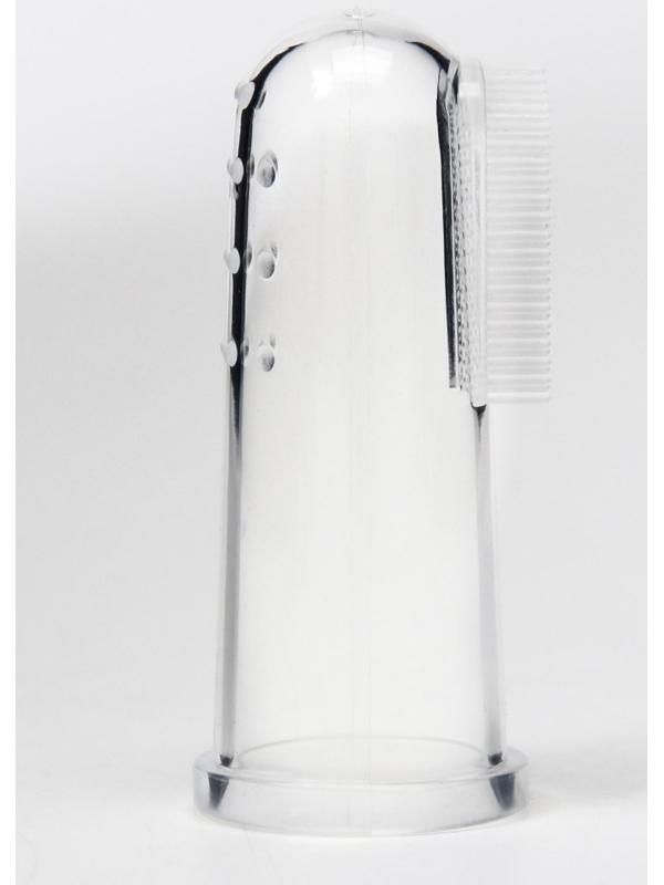 Детская зубная щетка, прорезыватель - массажер, силиконовая, на палец от 3 мес.