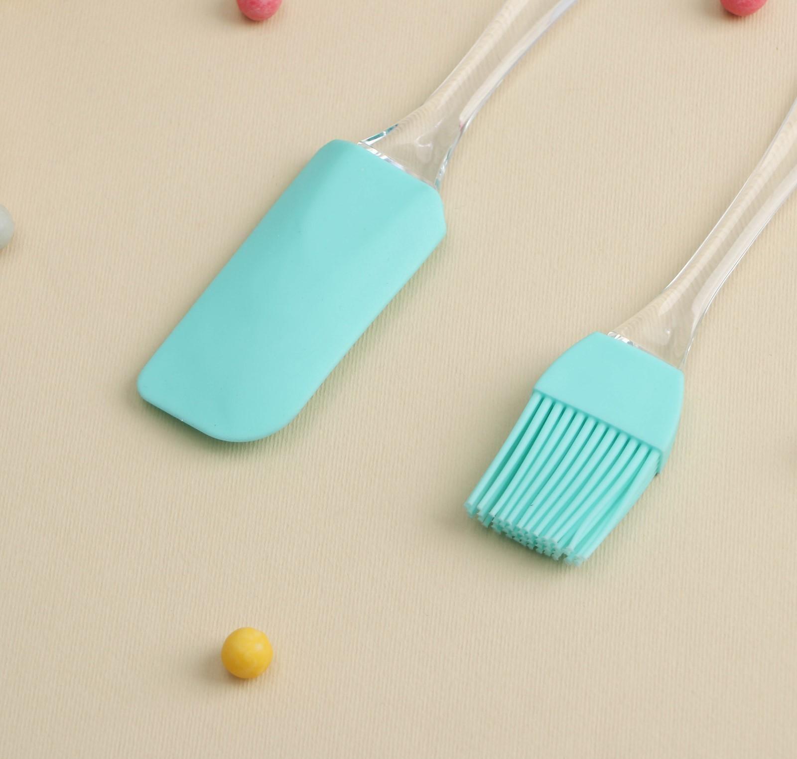 Набор для выпечки Доляна «Лёд», 2 предмета: лопатка, кисть, цвет МИКС