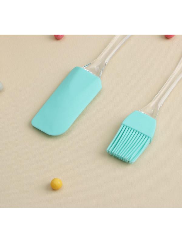 Набор для выпечки Доляна «Лёд», 2 предмета: лопатка, кисть, цвет МИКС