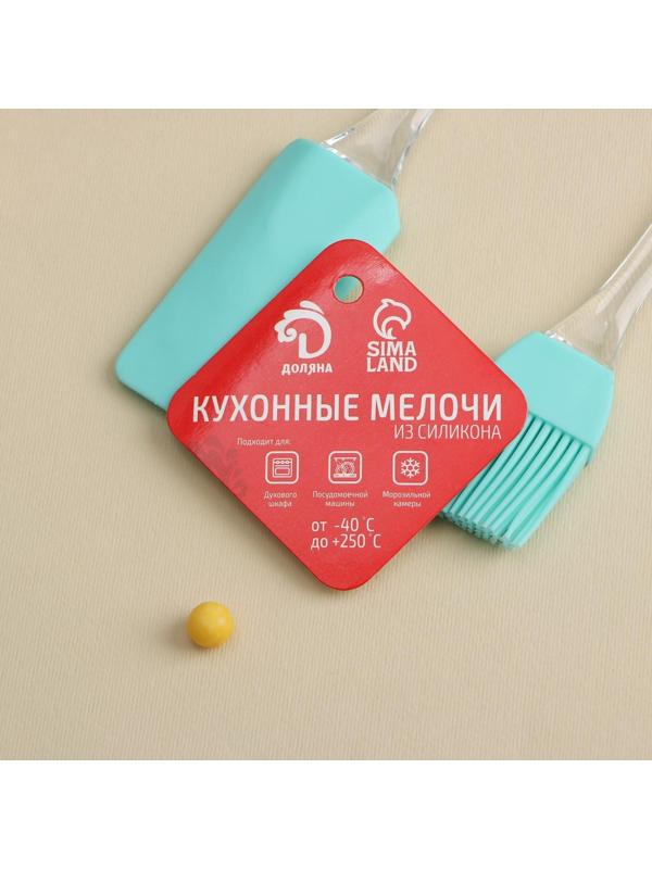 Набор для выпечки Доляна «Лёд», 2 предмета: лопатка, кисть, цвет МИКС