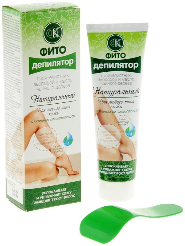 Натуральный «Фитодепилятор» с экстрактом тысячелистника, зверобоя и маслом чайного дерева, 100 мл