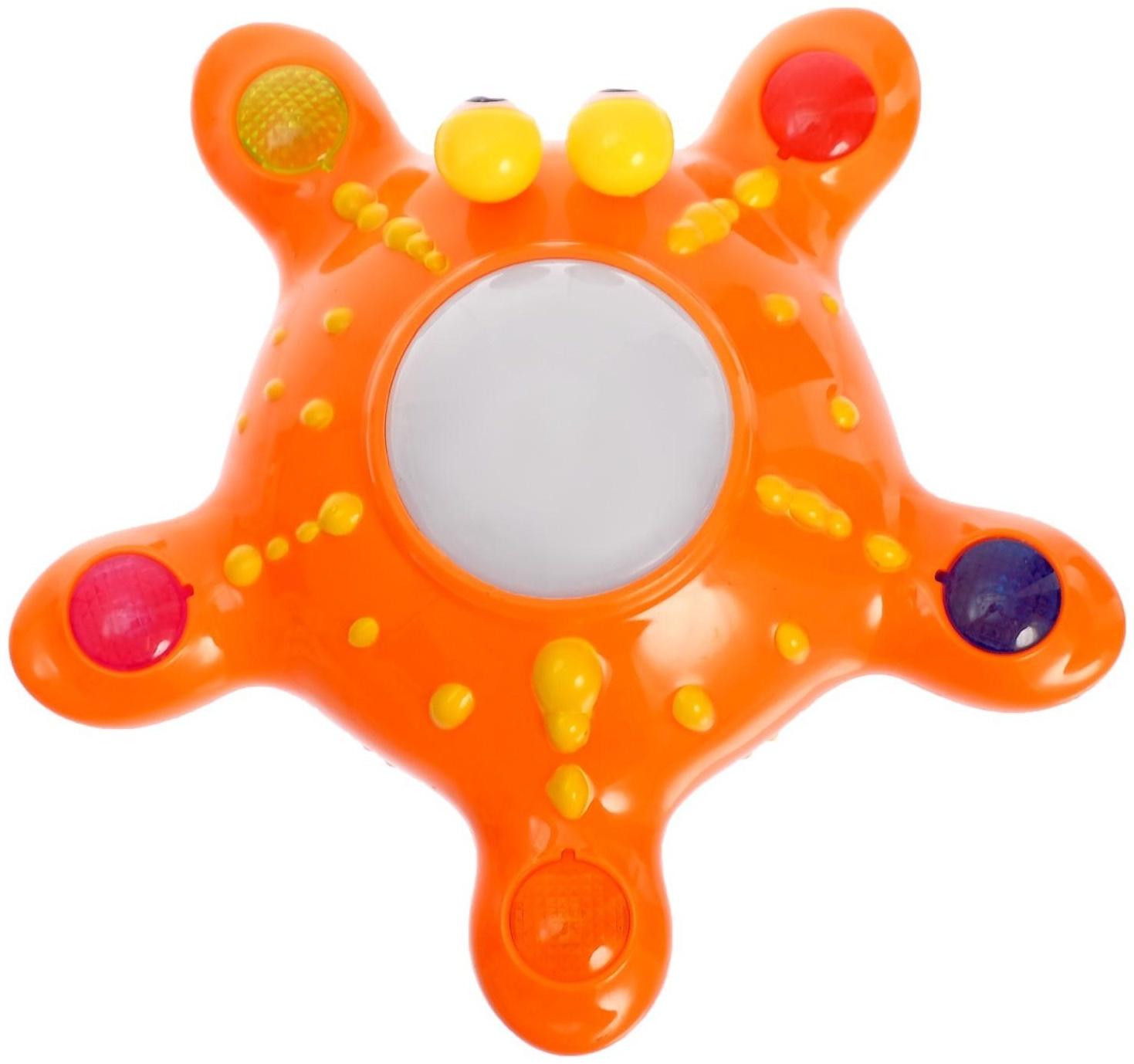 Развивающая игрушка «Морская звезда», двигается, вращается на 360 градусов, световые и звуковые эффекты, МИКС