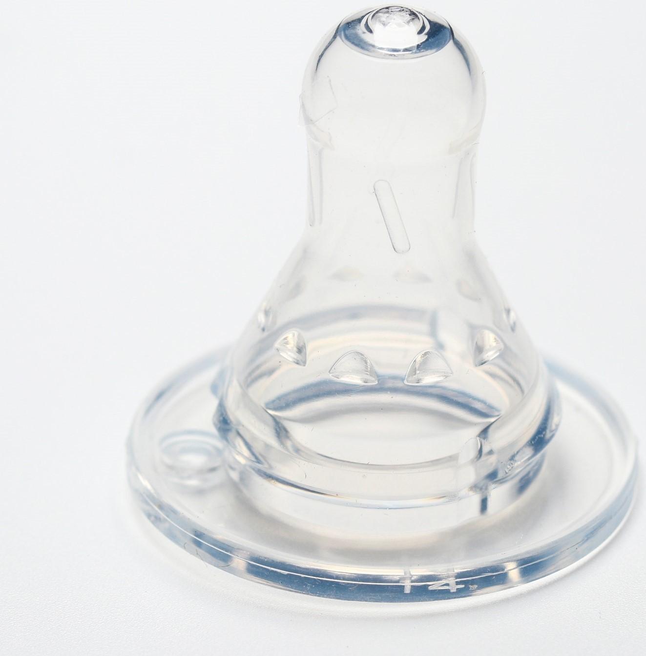 Набор силиконовых сосок на бутылочку, 2 шт., от 6 мес., быстрый поток, для густ.смесей