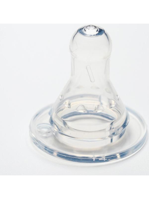 Набор силиконовых сосок на бутылочку, 2 шт., от 6 мес., быстрый поток, для густ.смесей