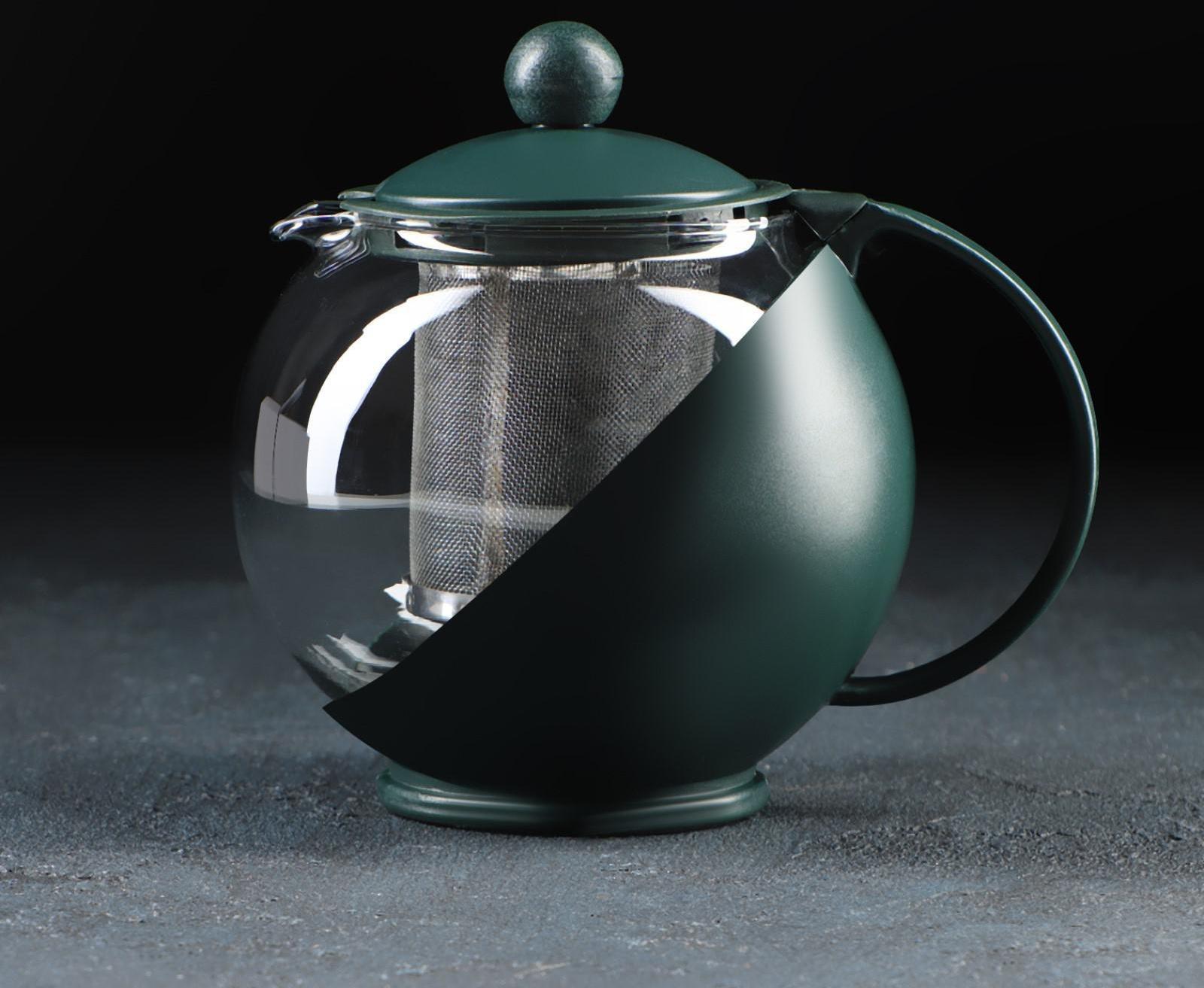 Чайник стеклянный заварочный «Забота» матовый, 700 мл, с металлическим ситом, цвета МИКС