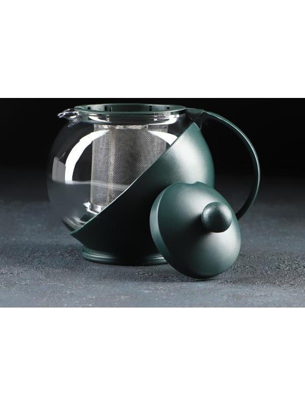 Чайник стеклянный заварочный «Забота» матовый, 700 мл, с металлическим ситом, цвета МИКС