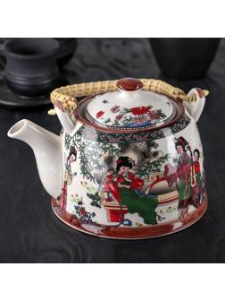 Чайник керамический заварочный «Беседа», 800 мл, с металлическим ситом