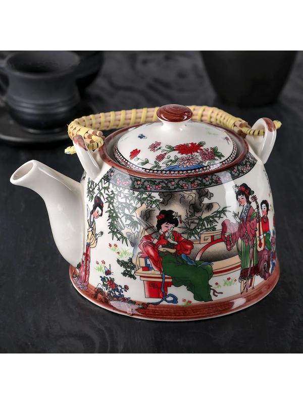 Чайник керамический заварочный «Беседа», 800 мл, с металлическим ситом