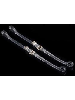 Бретели силиконовые, фурнитура металл, 0,5 см, 37 см, пара, цвет прозрачный