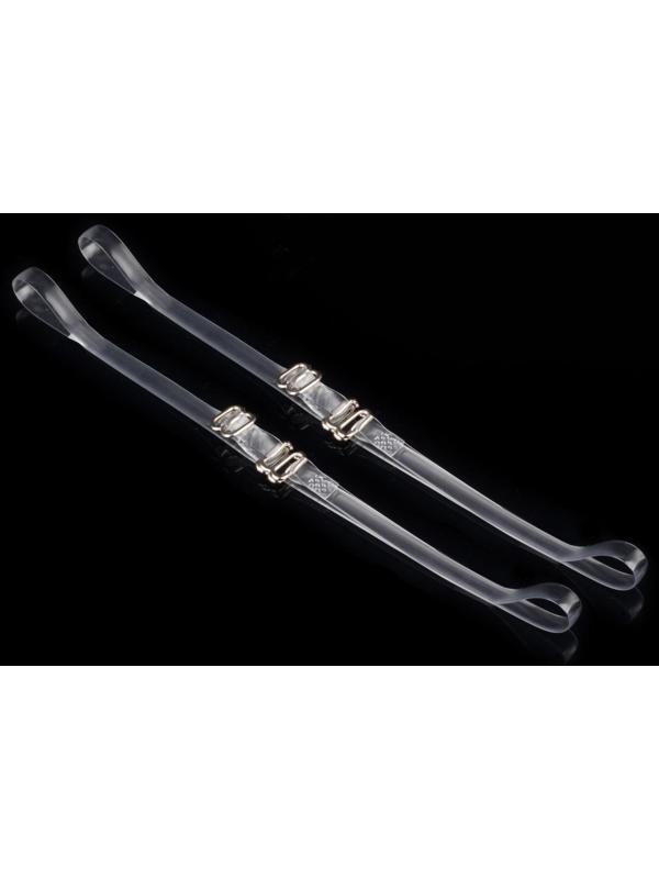 Бретели силиконовые, фурнитура металл, 0,5 см, 37 см, пара, цвет прозрачный