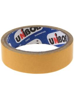 Клейкая лента UNIBOB, двусторонняя, ткан основа, 25 мм х 10 м