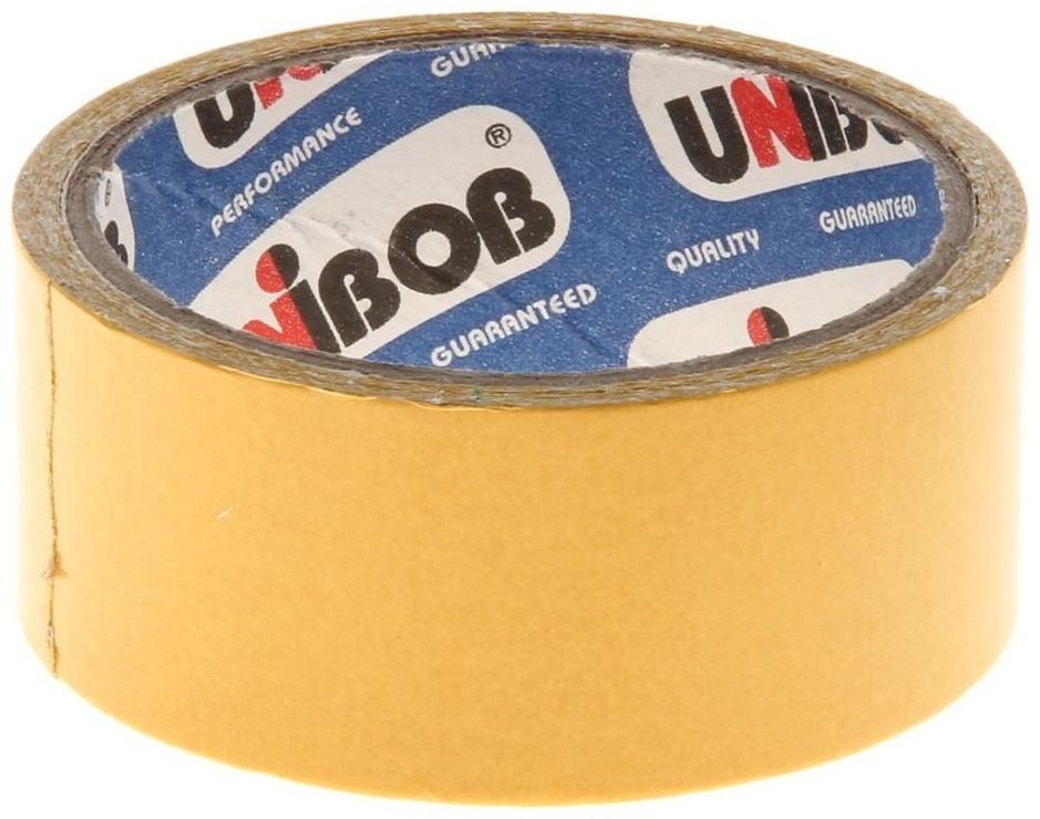 Клейкая лента двухсторонняя UNIBOB 38мм*5м на тканной основе