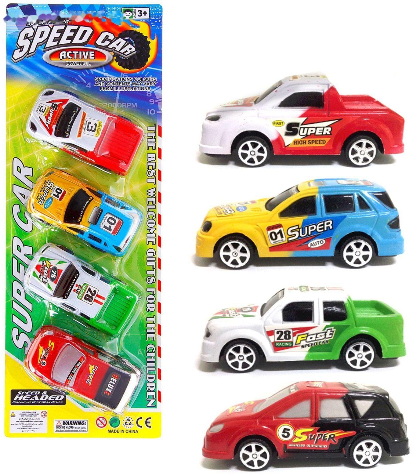 Машина инерционная «Гонка», набор 4 шт.