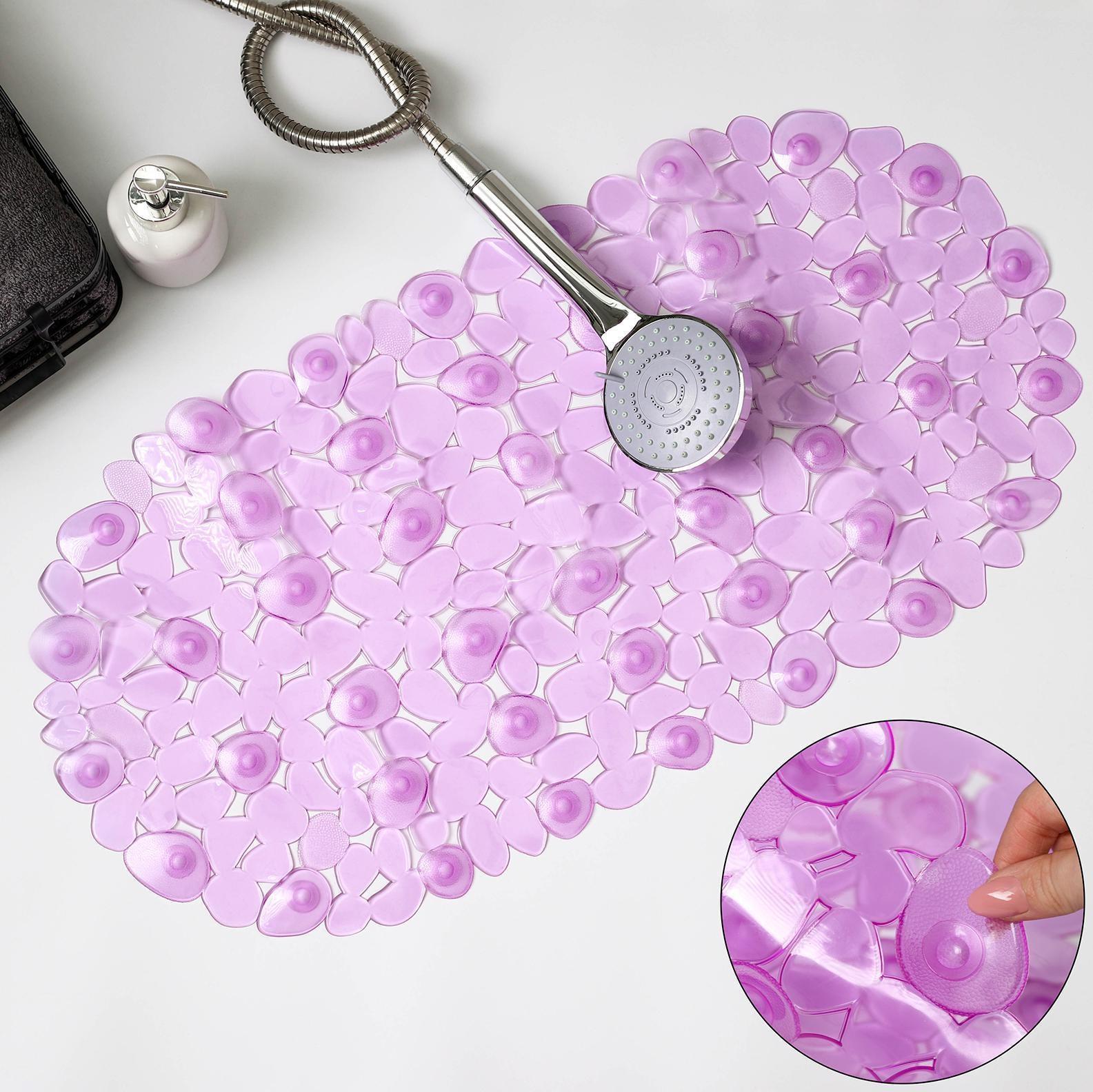 SPA-коврик для ванны на присосках Доляна «Крупная галька», 35×65 см, цвет МИКС