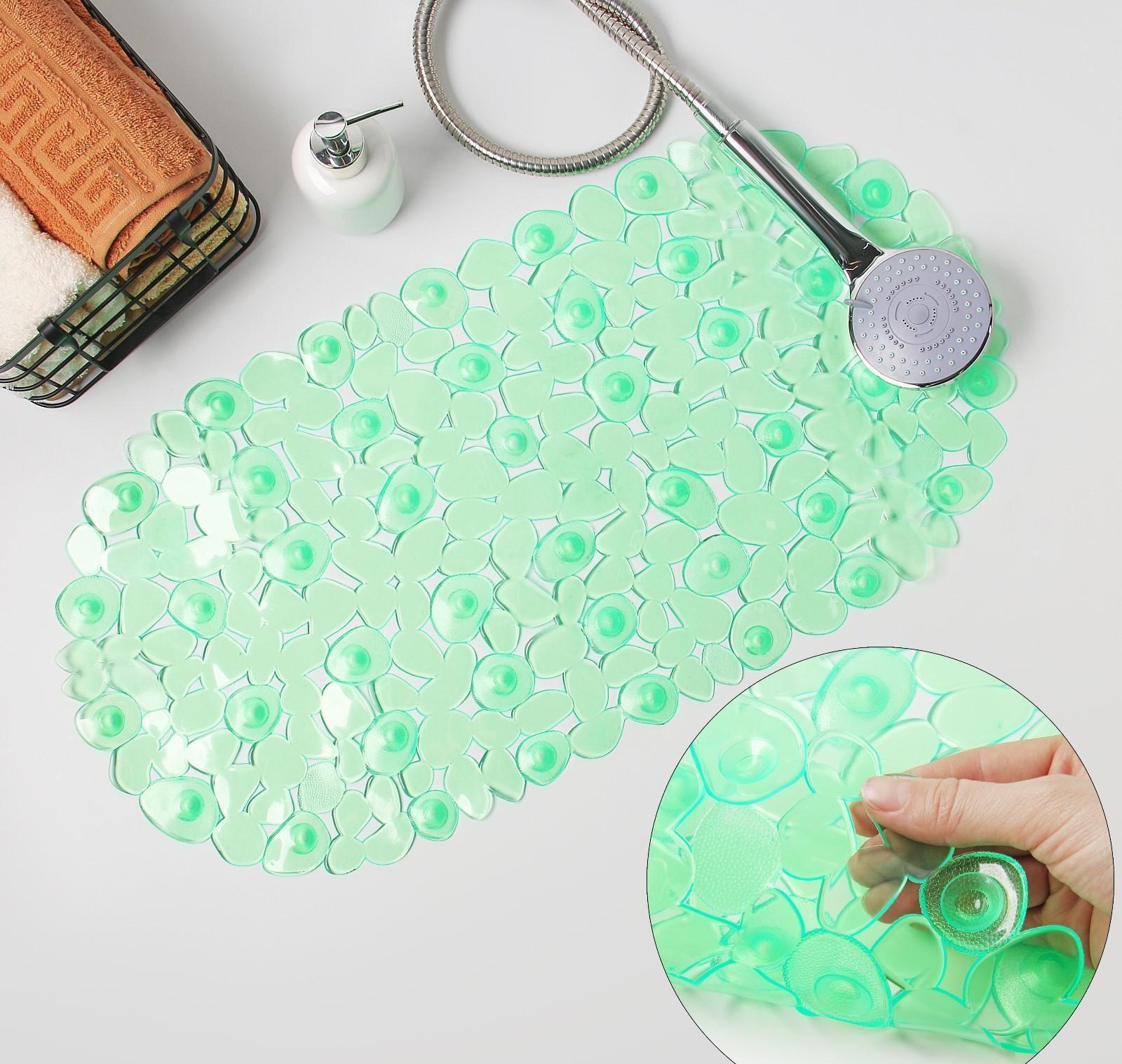 SPA-коврик для ванны на присосках Доляна «Крупная галька», 35×65 см, цвет МИКС