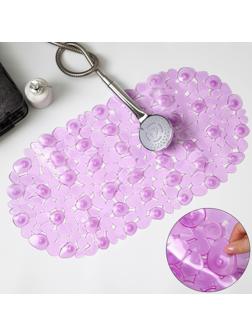 SPA-коврик для ванны на присосках Доляна «Крупная галька», 35×65 см, цвет МИКС