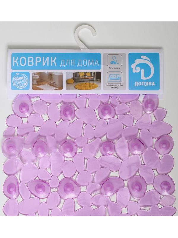 SPA-коврик для ванны на присосках Доляна «Крупная галька», 35×65 см, цвет МИКС