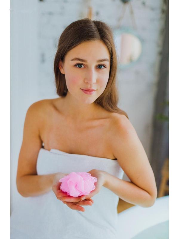 Мочалка для тела Доляна «Шар», 15 гр, цвет МИКС