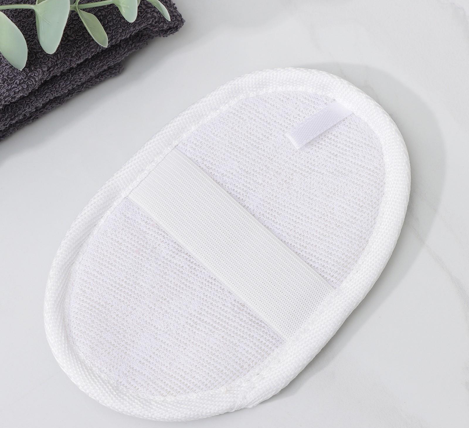 Мочалка для тела овальная Доляна, с резинкой, 11,5×8 см, цвет МИКС