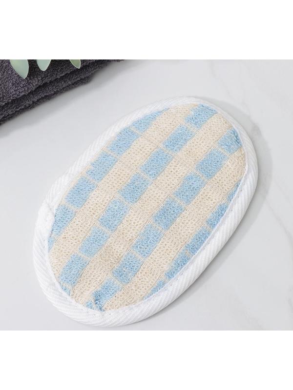 Мочалка для тела овальная Доляна, с резинкой, 11,5×8 см, цвет МИКС