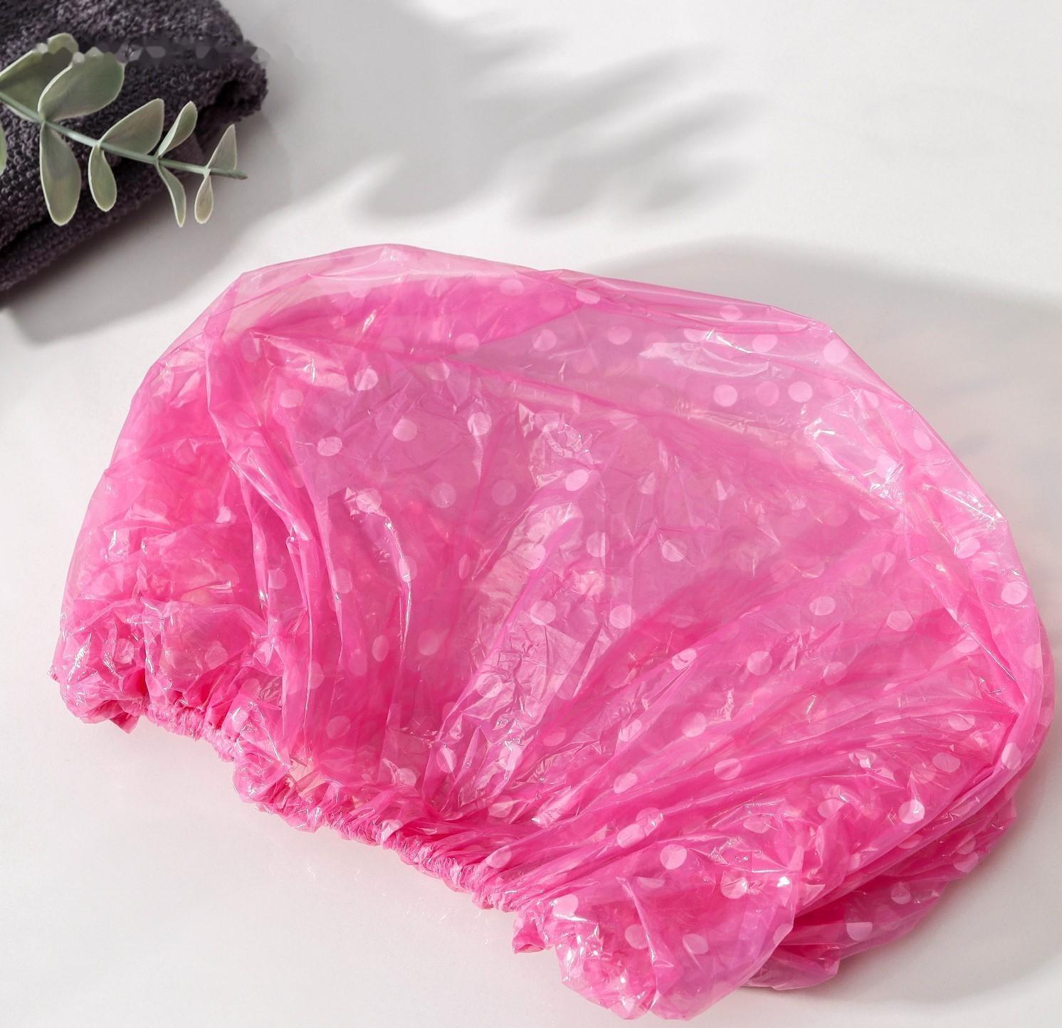 Набор шапочек для душа, 3 шт, полиэтилен, цвет МИКС