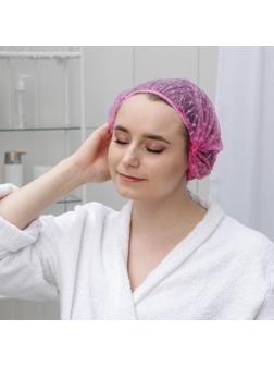 Набор шапочек для душа, 3 шт, полиэтилен, цвет МИКС