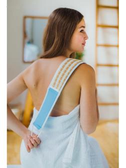 Мочалка для тела Доляна «Шашки», длинная, 70 см, цвет МИКС