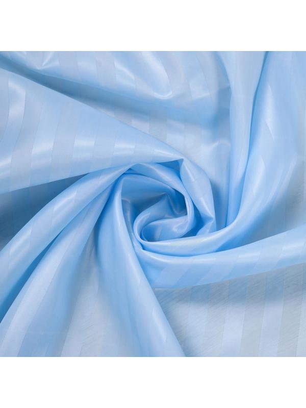 Штора для ванны Доляна «Полоска», 180×180 см, полиэстер, цвет голубой