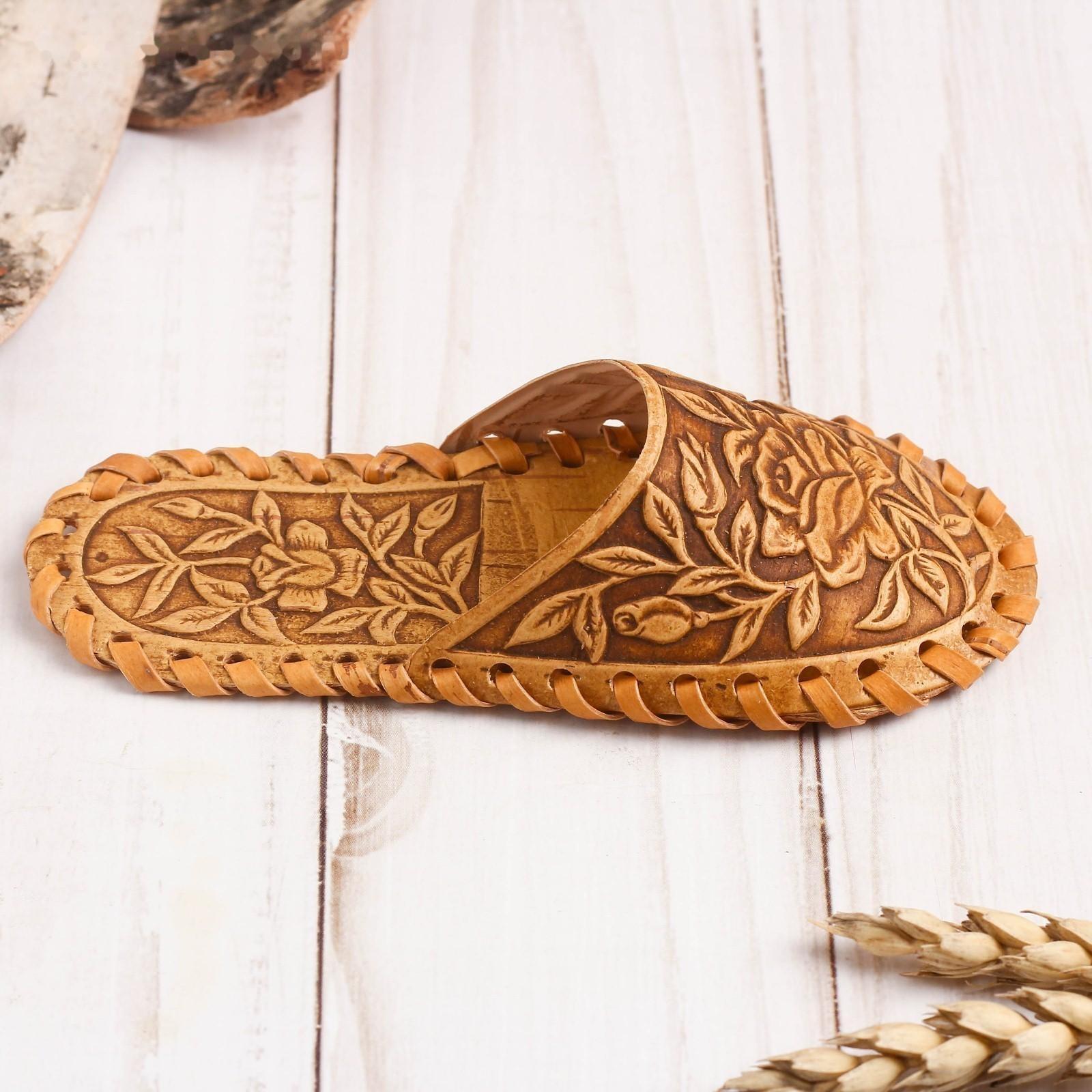 Игольница «Тапочек», 12×5×3 см, микс, береста