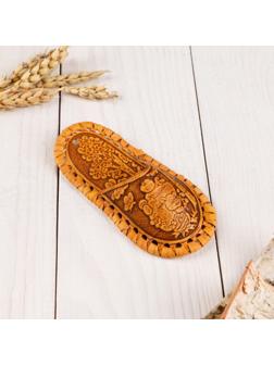 Игольница «Тапочек», 12×5×3 см, микс, береста