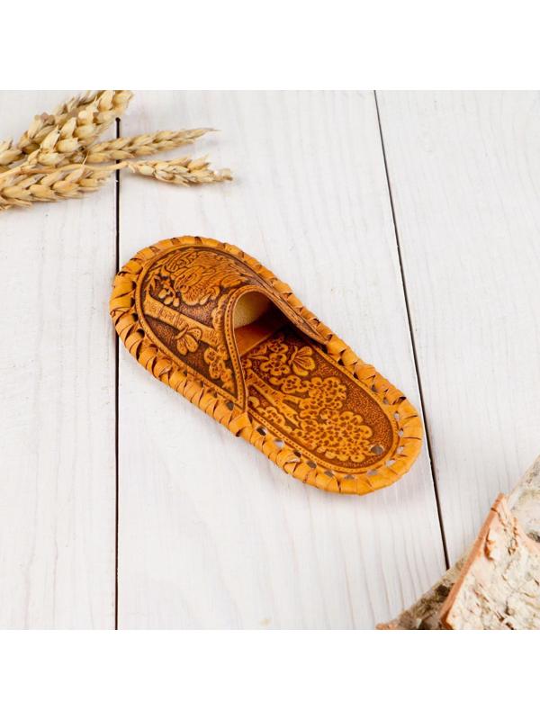 Игольница «Тапочек», 12×5×3 см, микс, береста