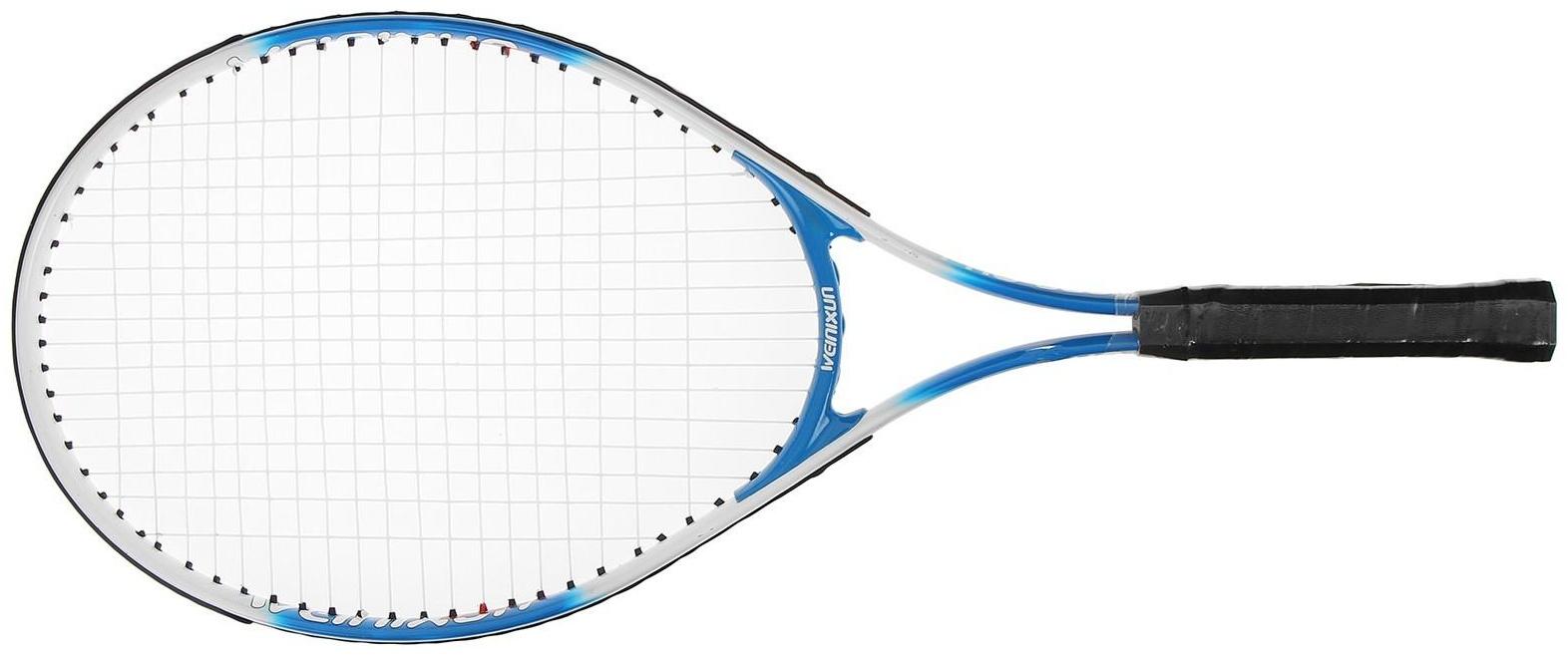 Ракетка для большого тенниса тренировочная, в чехле, цвет синий