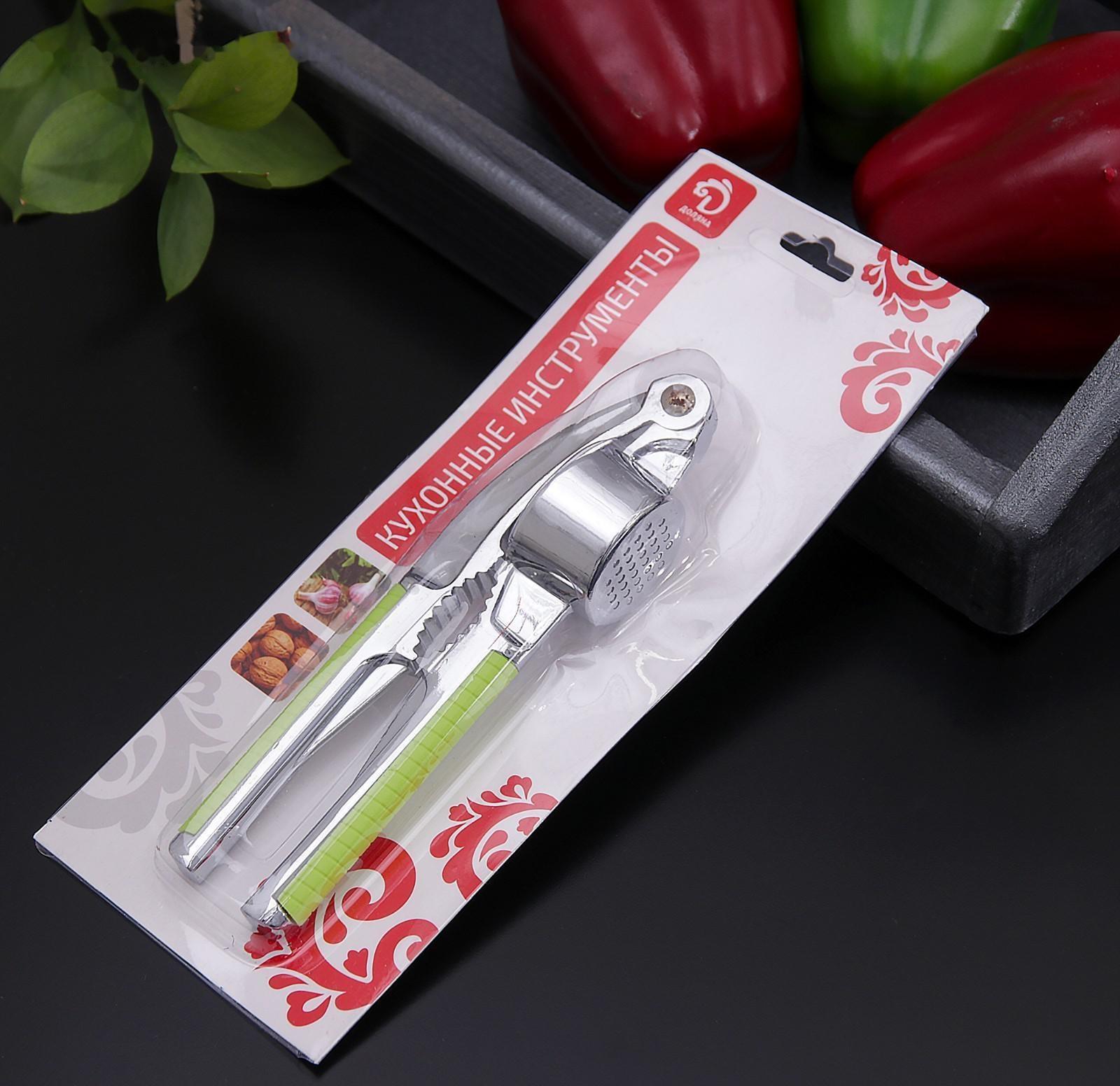 Пресс для чеснока Доляна «Велес», 16,5 см, цвет МИКС