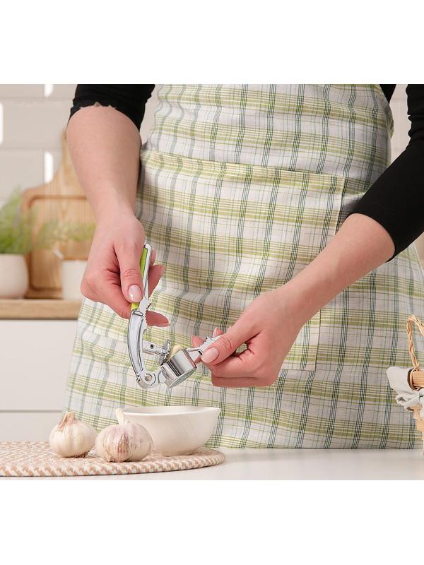 Пресс для чеснока Доляна «Велес», 16,5 см, цвет МИКС