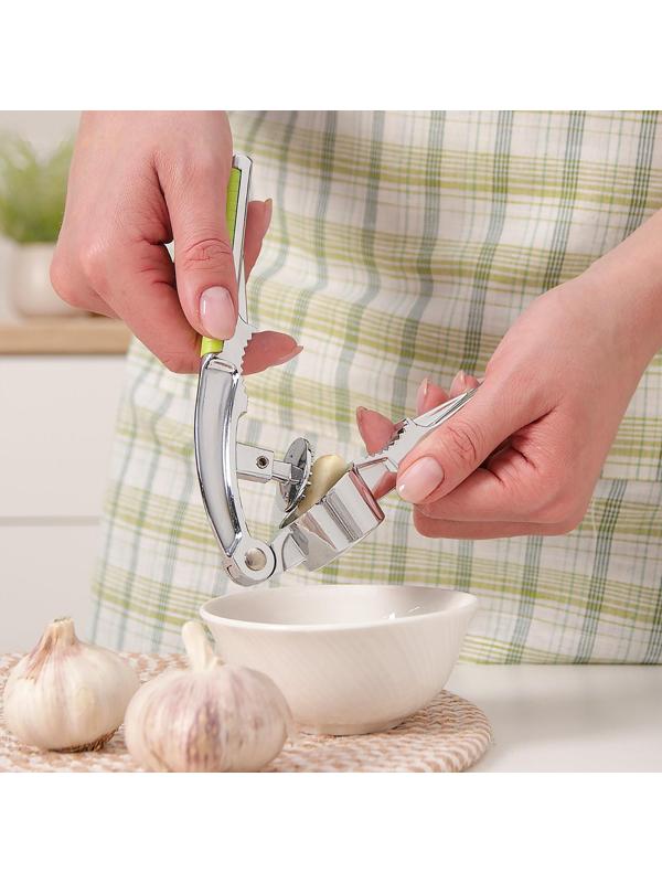 Пресс для чеснока Доляна «Велес», 16,5 см, цвет МИКС