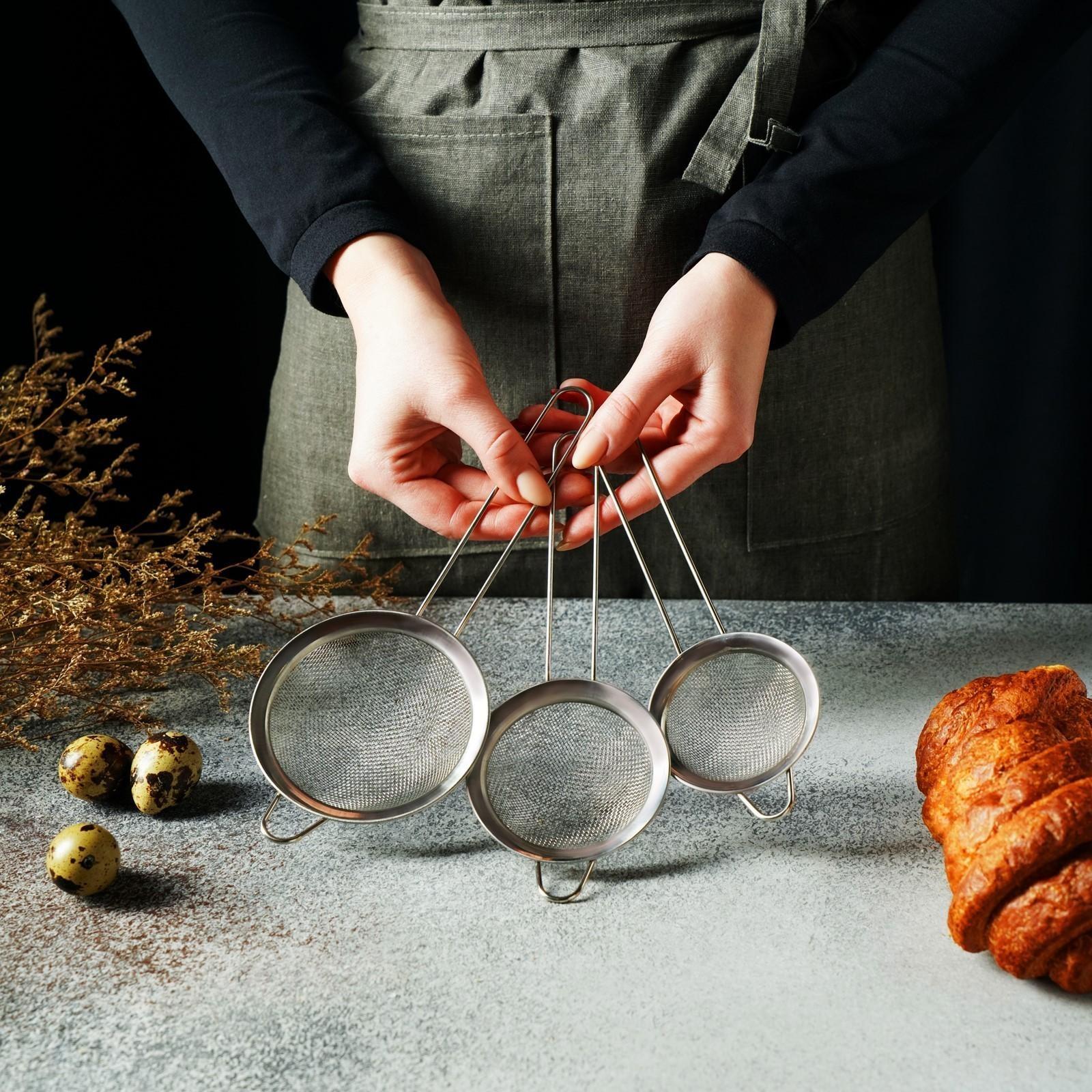 Набор сит Доляна, 3 шт, d=7 см, 8 см, 10 см