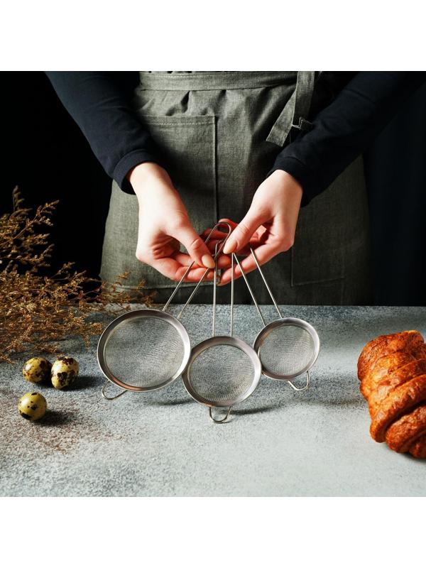 Набор сит Доляна, 3 шт, d=7 см, 8 см, 10 см