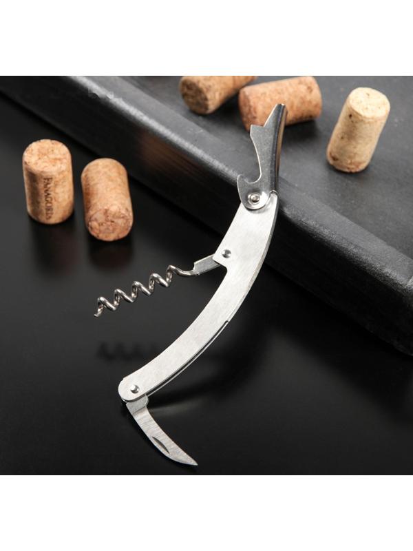 Штопор складной Доляна «Лёгкость», 11 см, цвет серебристый