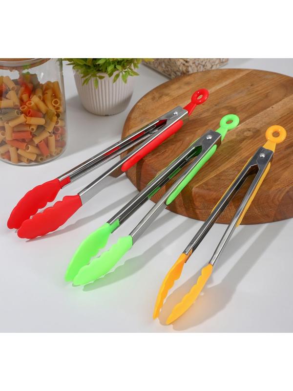 Щипцы универсальные для гарнира Доляна «Лист», 28 см, цвет МИКС